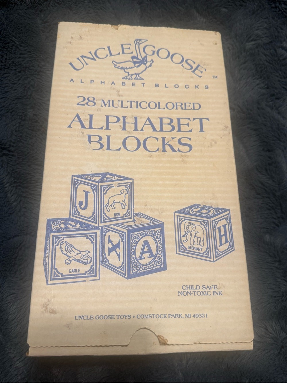 New in Box 1980’s Uncle Goose Alphabet Blocks